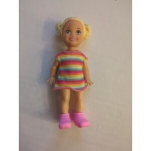 Mattel 2017 Barbie Kelly Doll 9.5cm (4") Blonde Molded Hair Blue Eyes With Shoes